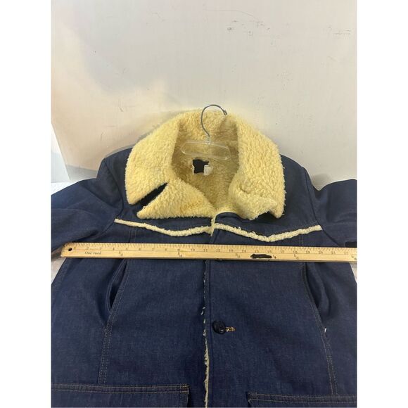 Roebuck denim jacket Sherpa lined 40 tall Vintage USA rn#51302 Medium - Picture 7 of 11